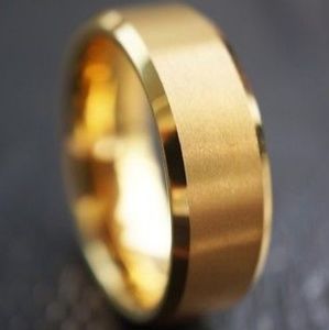 King Will Glory Ring Sz 12.5 Gold Plate 8 X 2.4mm